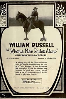 When A Man Rides Alone (1919) afişi