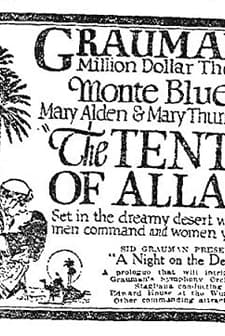 The Tents Of Allah (1923) afişi