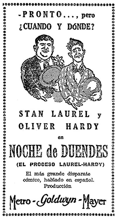 Noche De Duendes (1930) afişi