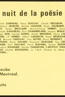 La Nuit De La Poésie 27 Mars 1970 (1971) afişi