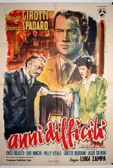 Anni Difficili (1948) afişi