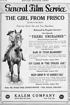 Tigers Unchained (1916) afişi