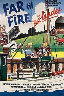 Far til fire på landet (1955) afişi