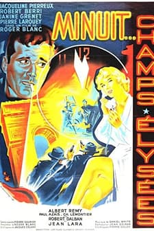 Minuit, Champs-Élysées (1954) afişi
