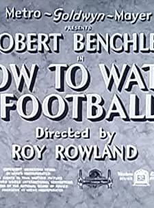 How To Watch Football (1938) afişi