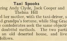Taxi Spooks (1929) afişi