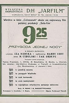 9:25. Przygoda Jednej Nocy (1929) afişi