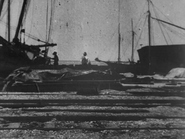 Bird's-eye View Of Dock Front, Galveston (1900) afişi