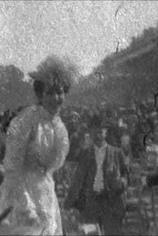 Breaking Of The Crowd At Military Review At Longchamps (1900) afişi