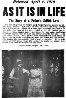As It Is in Life (1910) afişi