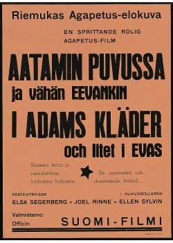 Aatamin Puvussa Ja Vähän Eevankin (1931) afişi