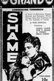 Shame (1921) afişi