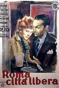 Roma, città libera (1946) afişi