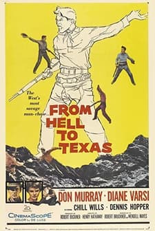 Cehennemden Teksas'a (1958) afişi