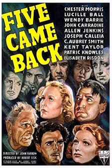 Five Came Back (1939) afişi