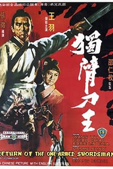 Return of the One Armed Swordsman (1969) afişi