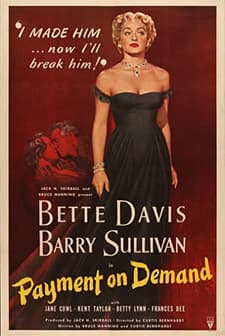 Payment On Demand (1951) afişi