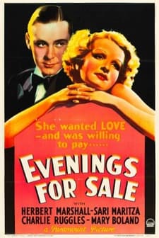 Evenings For Sale (1932) afişi