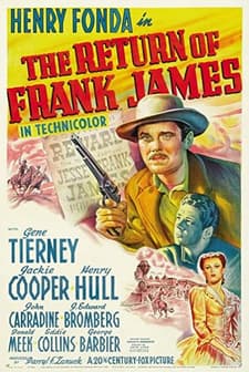 Frank James'in Dönüşü (1940) afişi