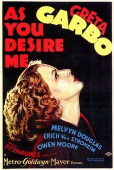 As You Desire Me (1932) afişi