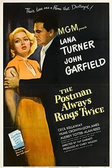 Postacı Kapıyı İki Kere Çalar (1946) afişi