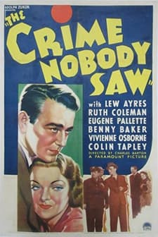 The Crime Nobody Saw (1937) afişi