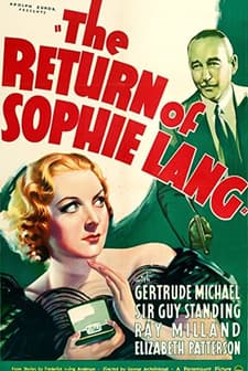 The Return Of Sophie Lang (1936) afişi