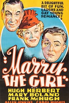 Marry The Girl (1937) afişi