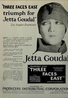 Three Faces East (1926) afişi