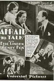 Afraid To Talk (1932) afişi