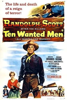 Ten Wanted Men (1955) afişi