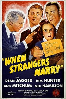 When Strangers Marry (1944) afişi