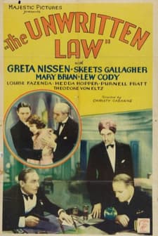 The Unwritten Law (1932) afişi