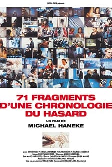 Tesadüfi Bir Kronolojinin 71 Parçası (1994) afişi