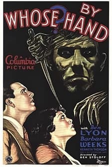 By Whose Hand? (1932) afişi