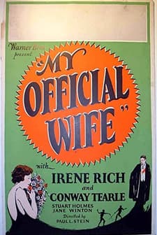 My Official Wife (1926) afişi