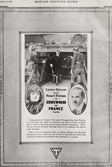 Somewhere In France (1916) afişi