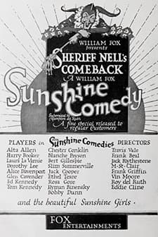 Şerif  Nell Geri Döndü (1920) afişi