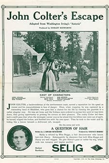 John Colter's Escape (1912) afişi
