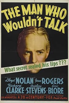 The Man Who Wouldn't Talk (1940) afişi