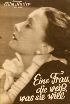 Eine Frau, Die Weiß, Was Sie Will (1936) afişi