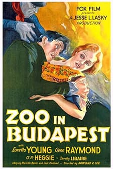 Zoo In Budapest (1933) afişi
