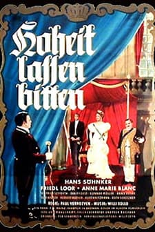 Hoheit Lassen Bitten (1954) afişi